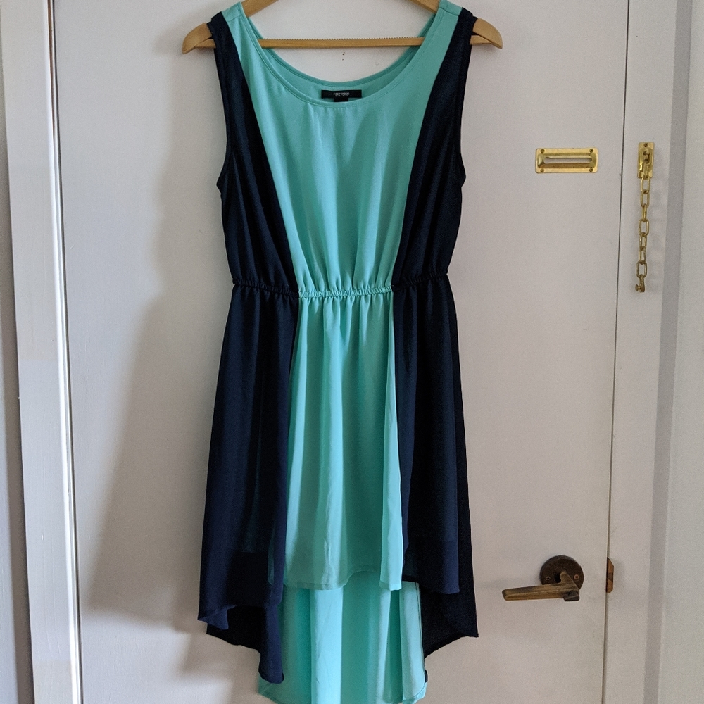 Colour-block high-low dress from F21